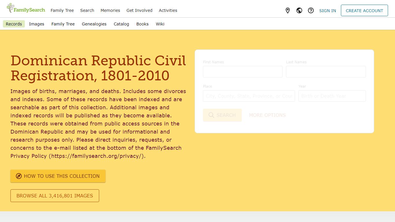 Dominican Republic Civil Registration, 1801-2010 • FamilySearch